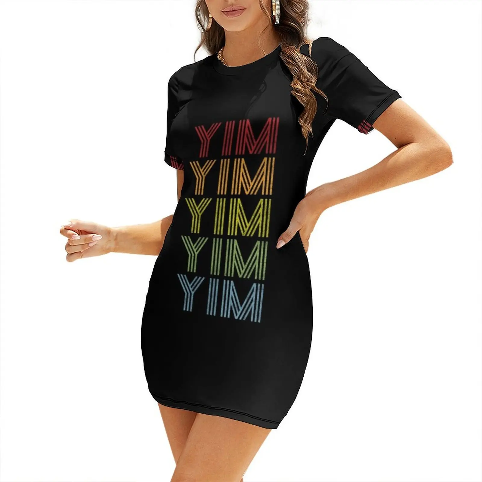 Yim Name T Shirt - Yim Vintage Retro Yim Name Gift Item Tee Short Sleeved Dress Women's summer dresses