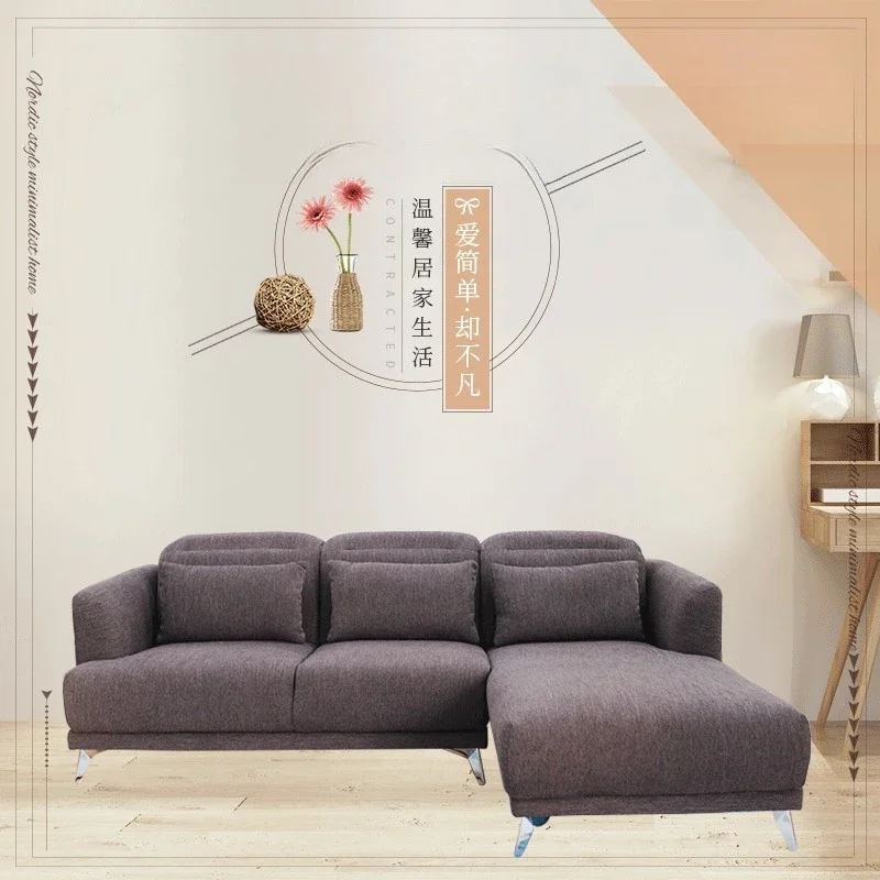 Nordic style simple indoor sofa furniture fabric sofa multi-person sofa sofa, solid wood