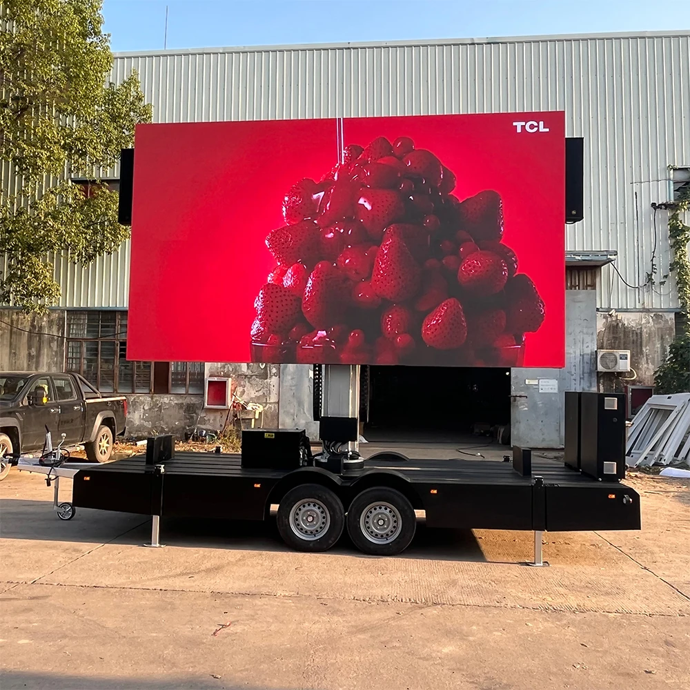 Mobile Foldable LED Digital Signage Outdoor Advertising Display Waterproof Mobile Trailer LED Screen