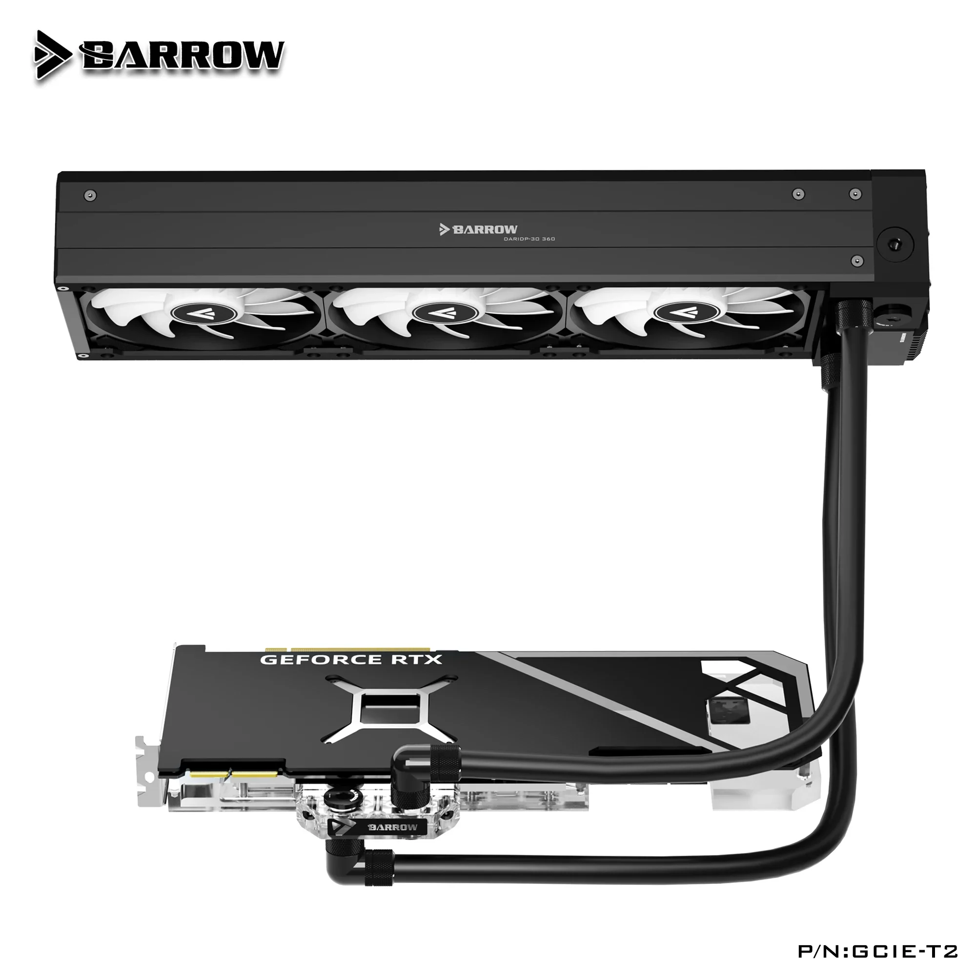 BARROW Water Cooling kit Integrated module 240/360mm radiator+ PWM Pump+Fan+sandwich GPU Block RTX 5080/5090 GCI-T1