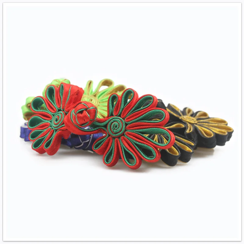 5 Pairs Fashion Flower Chinese Frog Closure Buttons Knot Fastener Sewing Handmade Craft DIY Cheongsam Cloth Button