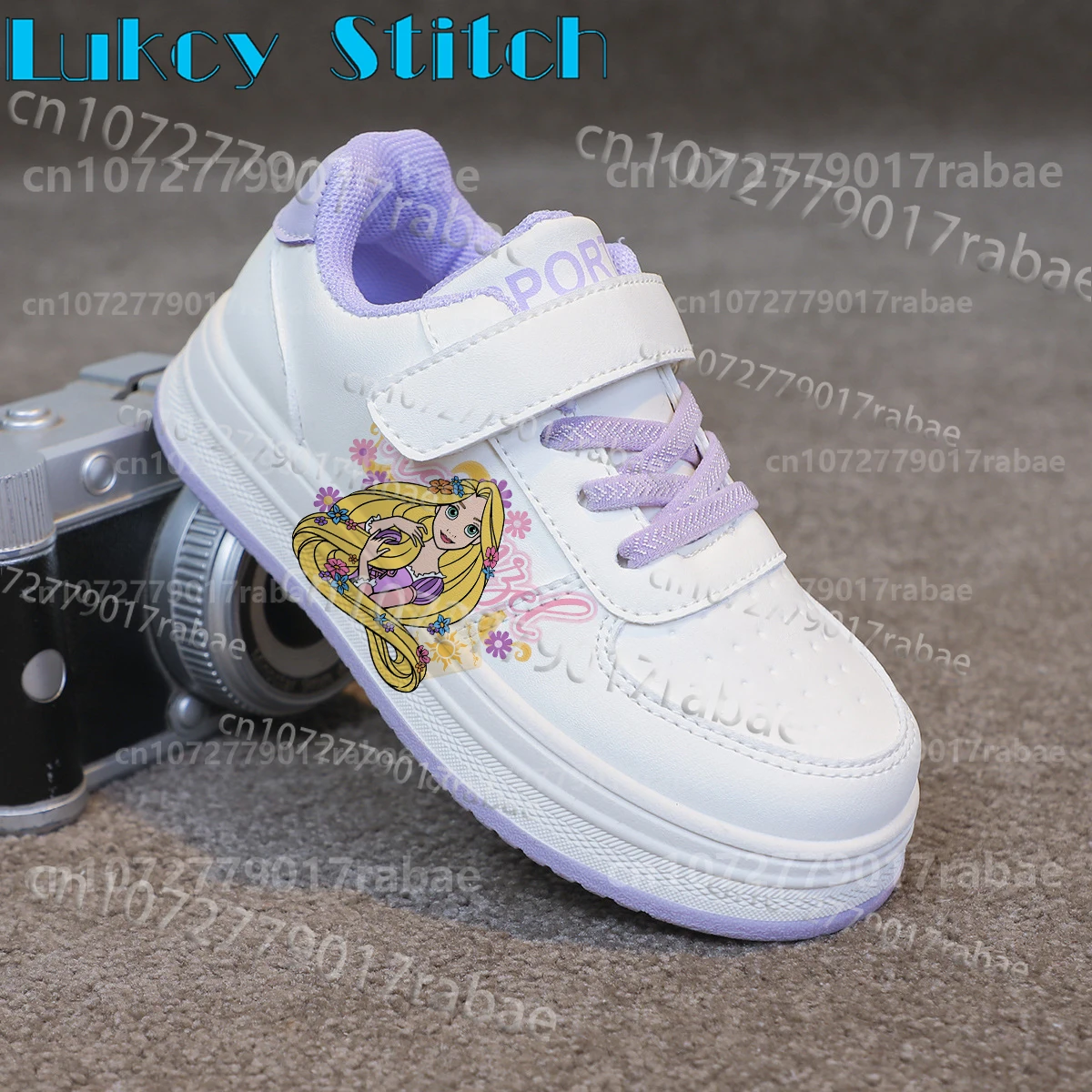 Hot Selling Rapunzel Princess Design Children Shoes Comfortable Lace Up Purple Cute Printing Fashion Cartoon Sneakers Baby Girl - Image 3