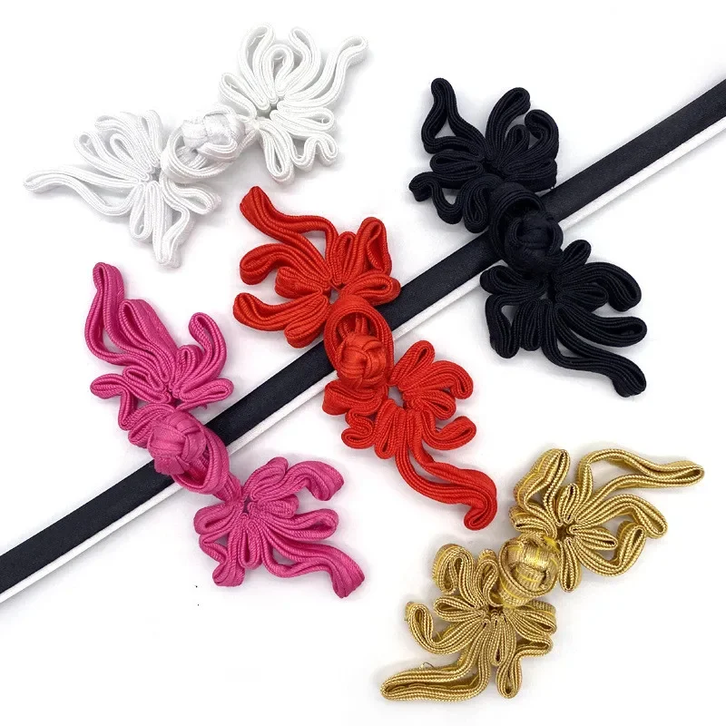 Chinese Handmade Cheongsam Buttons, Knot Fastener, Closures, DIY Handcraft, Clothing Accessories, 10 Pairs