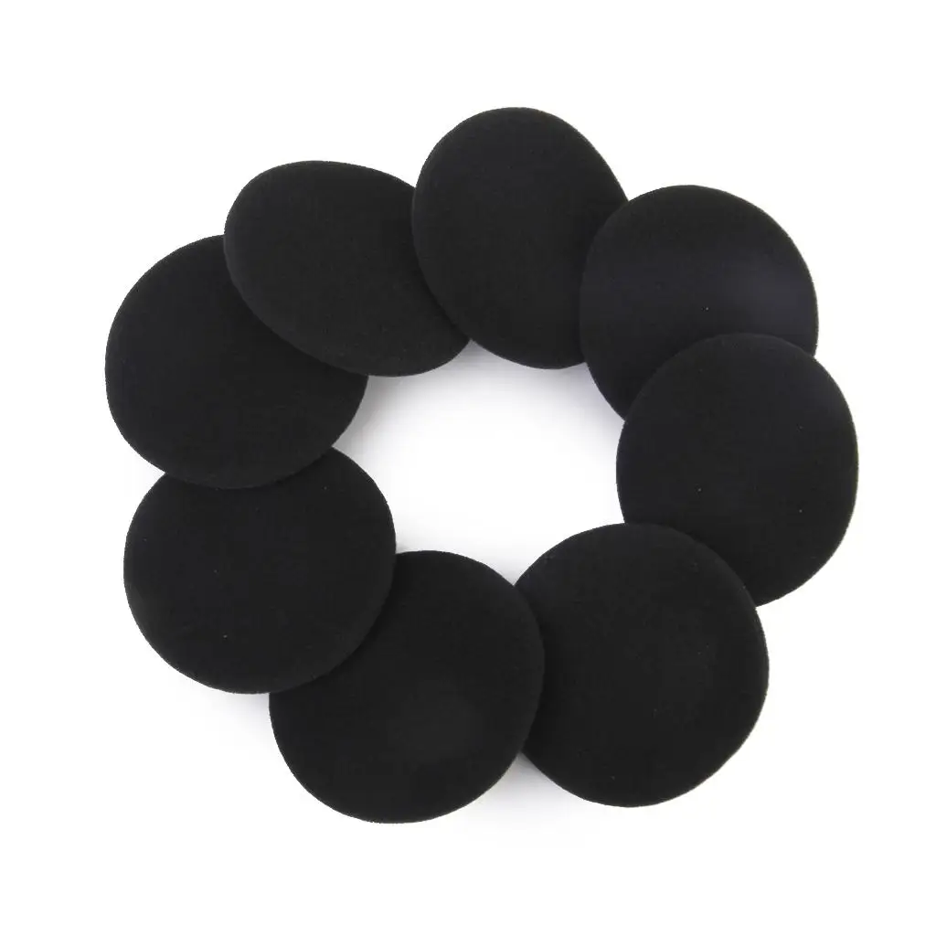 4pairs 65mm Ear Cushions Earpads for Headphones Earphones Black