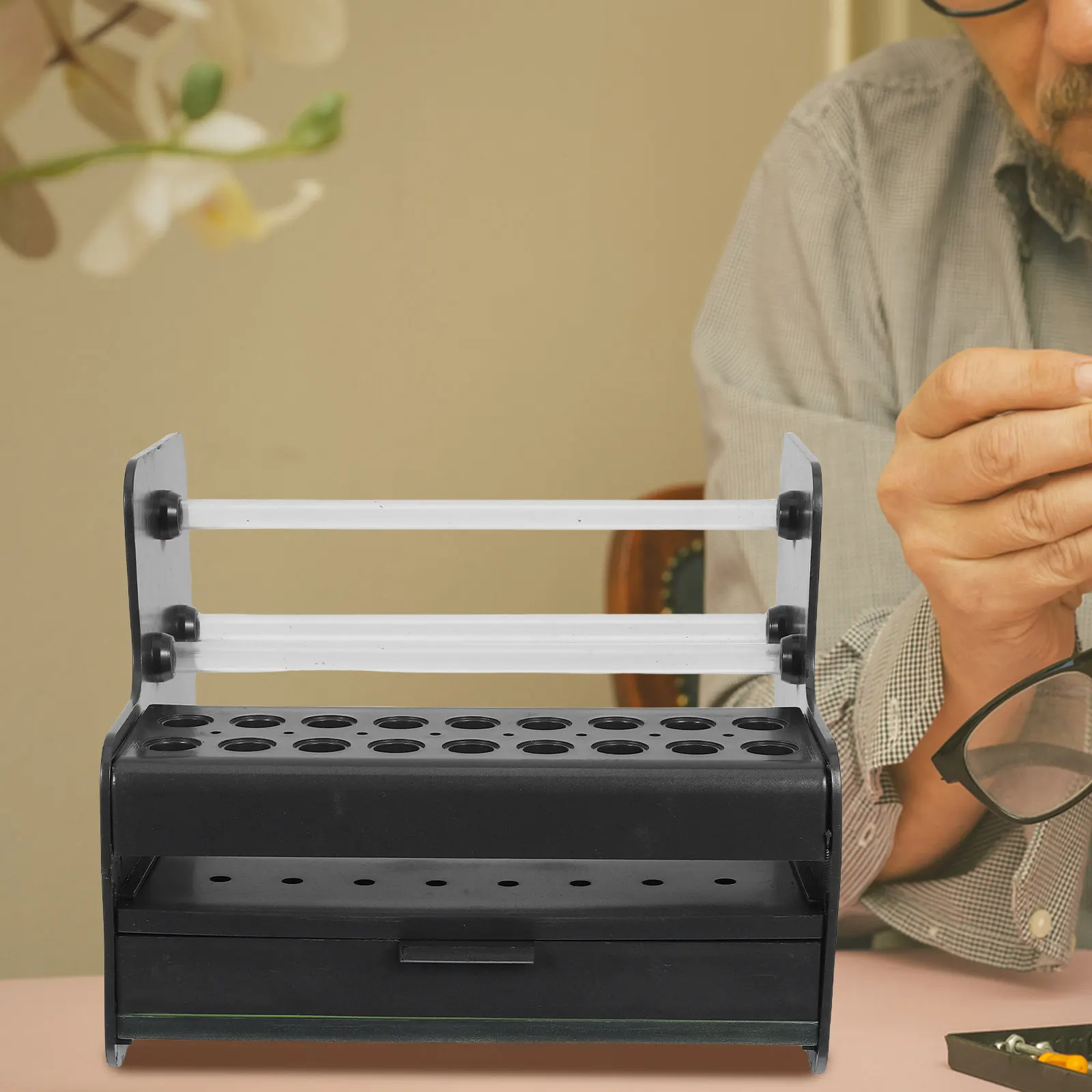 

Компактный органайзер для ремонта очков из профессионального материала, портативный футляр для обслуживания очков, для самостоятельного ремонта ювелирных изделий и часов