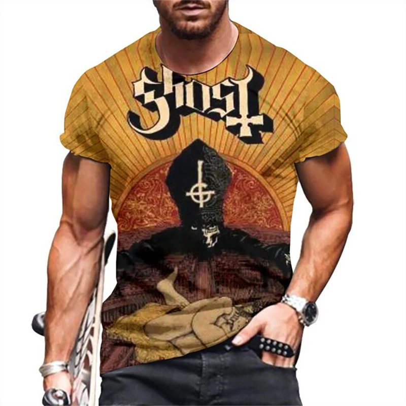 Tshirts Ghost Band 3D Print Summer Tees Streetwear Crew Neck Hip Hop Short Sleeve Casual Oversized Men Women Unisex Tops Clothes image 5
