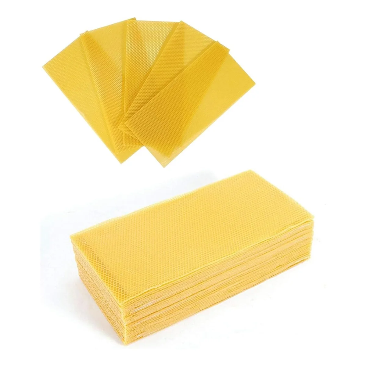 

30Pcs Beeswax Sheets, Natural Wax Foundation for Bee Frames, Bee Foundation Sheets for Candle Making (16.34 X 7.68inch)