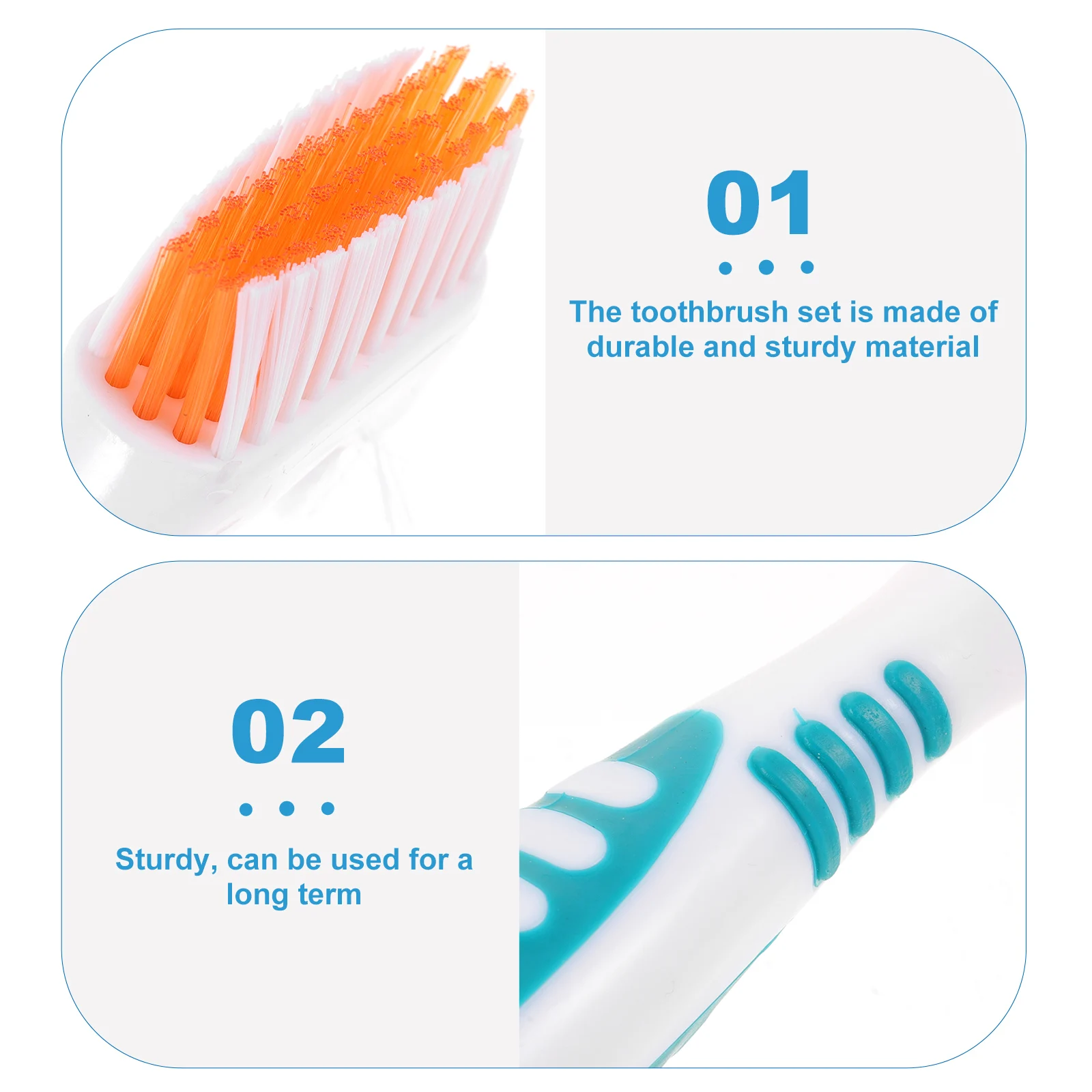 

2 Sets Case Toothpaste Travel Size Toothbrush Travel Toothbrush Kit Holder Soft Compact Lightweight Portable Storage Box
