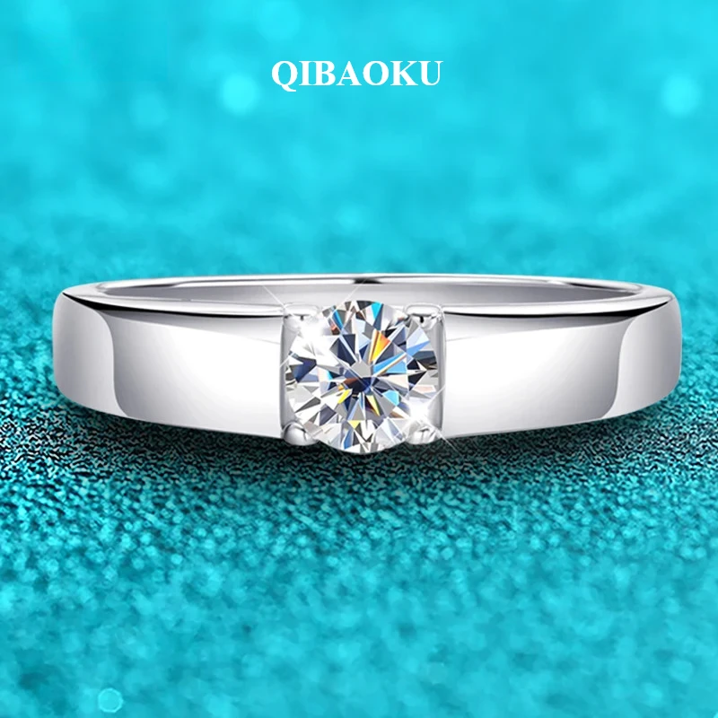 qibaoku-d-color-05ct-1ct-moissanite-ring-for-men-s925-sterling-silver-simulation-diamond-wedding-band-classic-round-2026