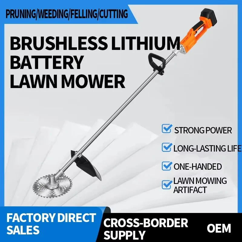 1800 واط فرش الكهربائية المحمولة جزازة العشب 24 فولت بطارية ليثيوم متعددة الوظائف اللاسلكية قابلة للشحن للاستخدام المنزلي