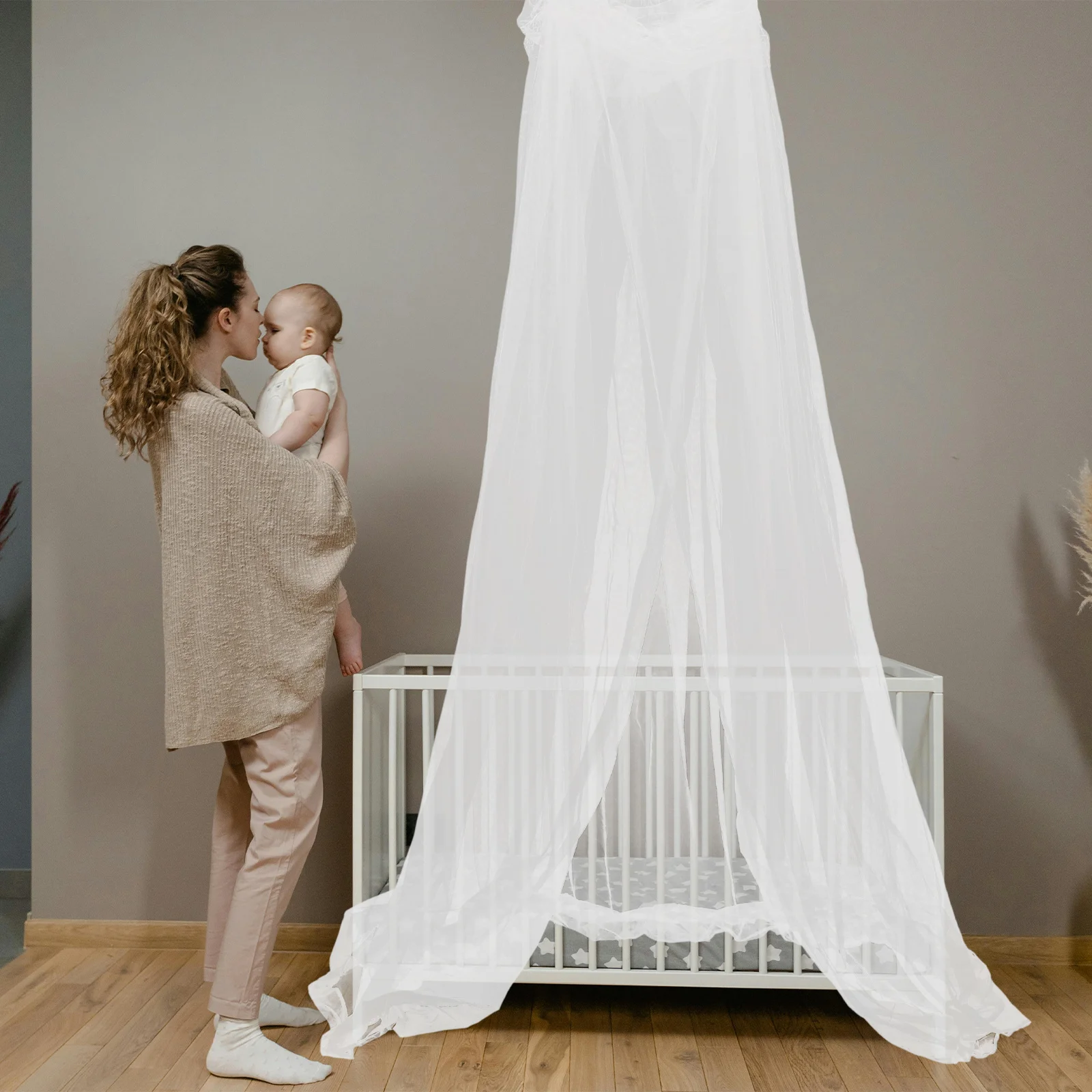 

Mosquito Net Bed Canopy - Universal Fit Dome Canopy for Bed - Princess Style Mesh Tent for Home Use Sleeping Protection