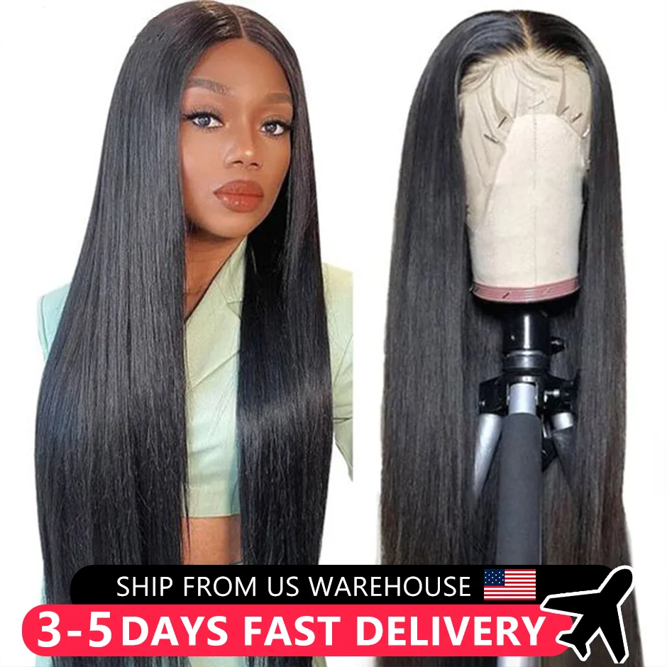 Straight 13x6 13x4 Lace Frontal Wig Human Hair Lace Front Wig with Baby Hair Brazilian Remy Human Hair For Black Women MYLOCKME