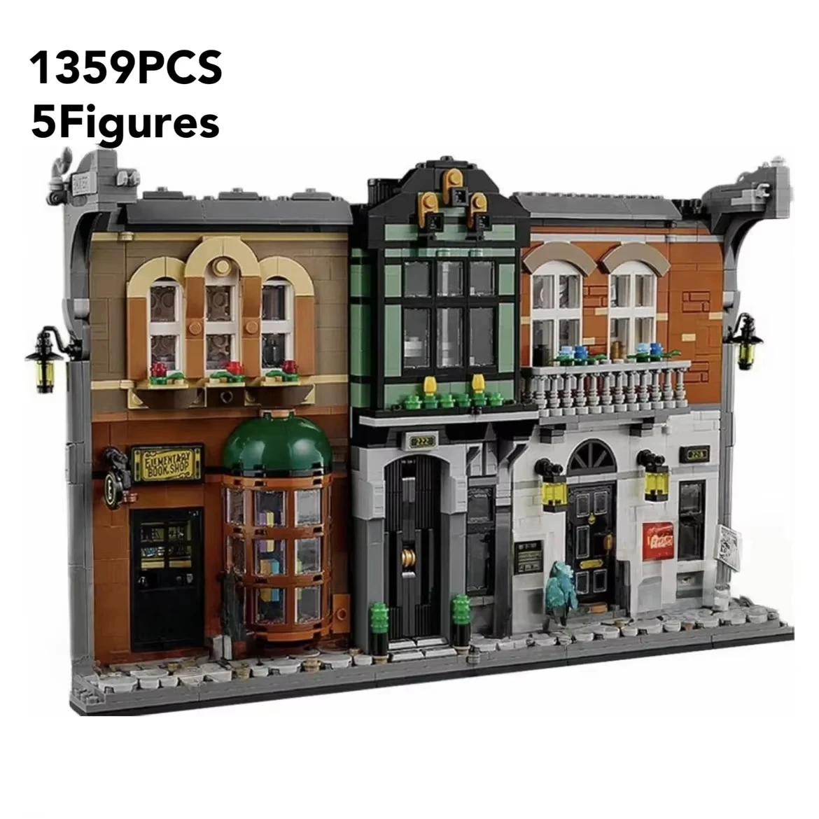 

2025 new street view series 10351 Sherlock bookshelf building block toy children's educational theme DIY birthday gift 1359PCS