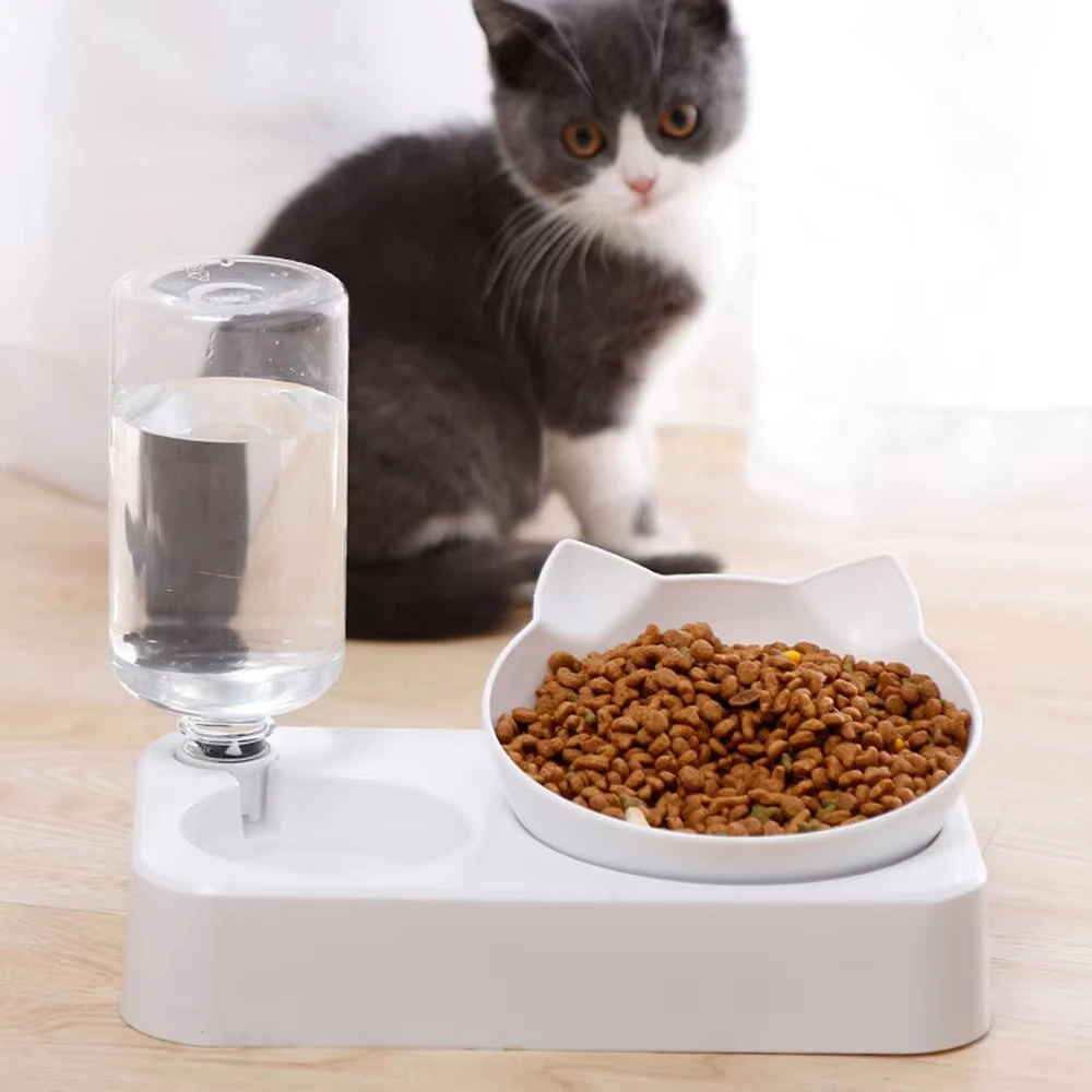 

Pet Bowl 15 Degrees Tilt to Protect Cervical Vertebrae, Automatic Drinking Feeder, Cat Food Bowl, Pet Feeding Supplies