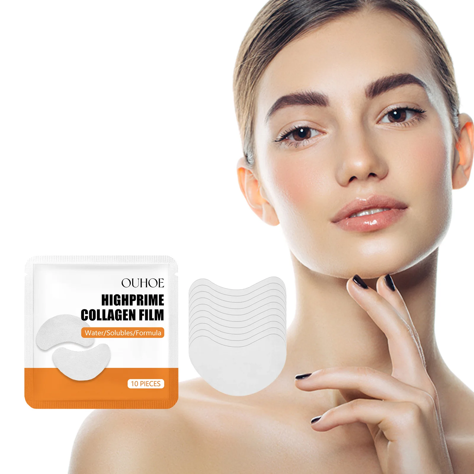 Mascarilla reafirmante para ojos, colágeno Soluble, levantamiento, decoloración de líneas finas, nutre, hidratante, antihinchazón, bolsas para ojos, mascarilla eliminadora de ojeras