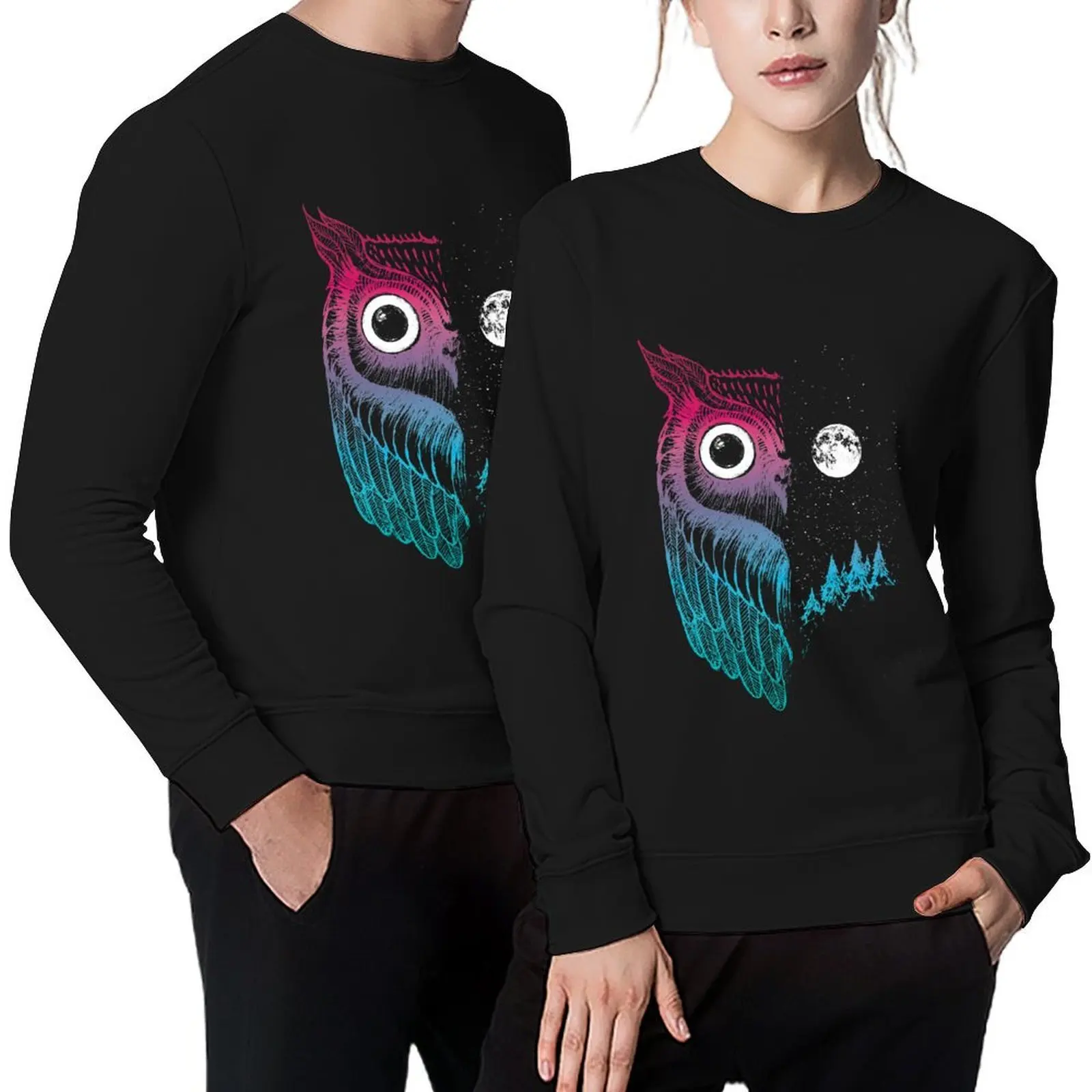 

Night Owl Pullover men clothes autumn men's sweat-shirt japanese style anime sweatshirt