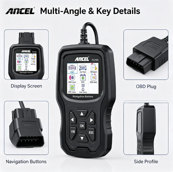 Multi-languages FD700 OBDII Diagnostic Scanner for Ford Lincoln Mercury All Systems Reset & I/M Ready Read codes, Clear code