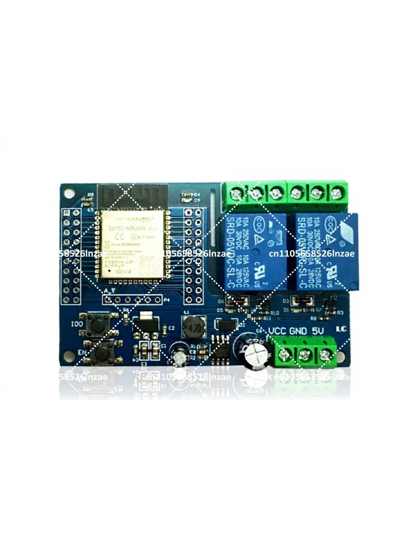 DC5-60V Dual Channel WiFi Bluetooth Relay Module ESP32 Development Board