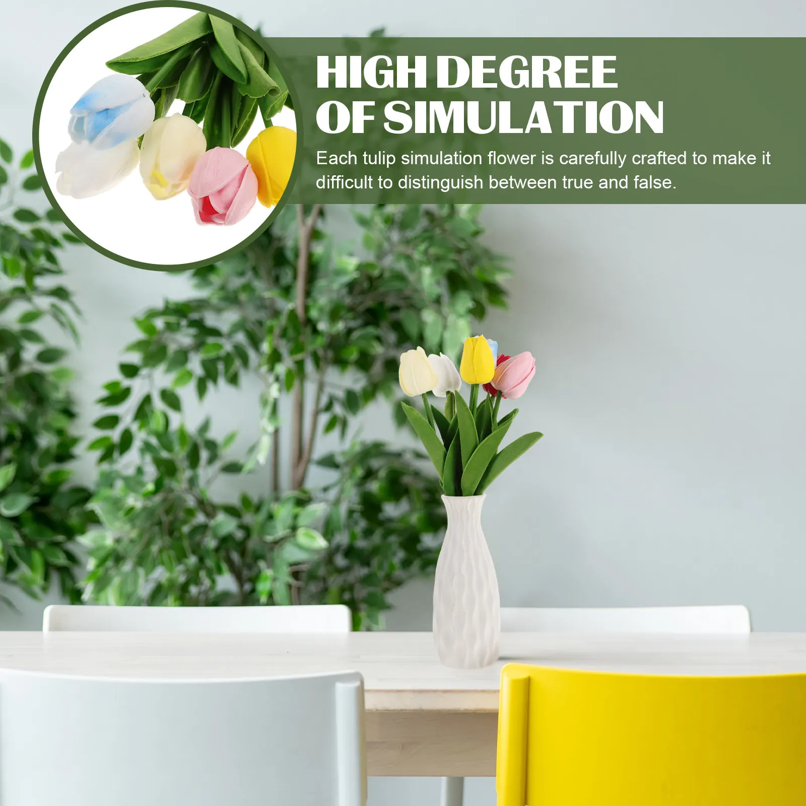 

12 шт. разноцветных искусственных тюльпанов, имитация цветов тюльпана, изысканное исполнение, искусственные цветы для весеннего декора дома