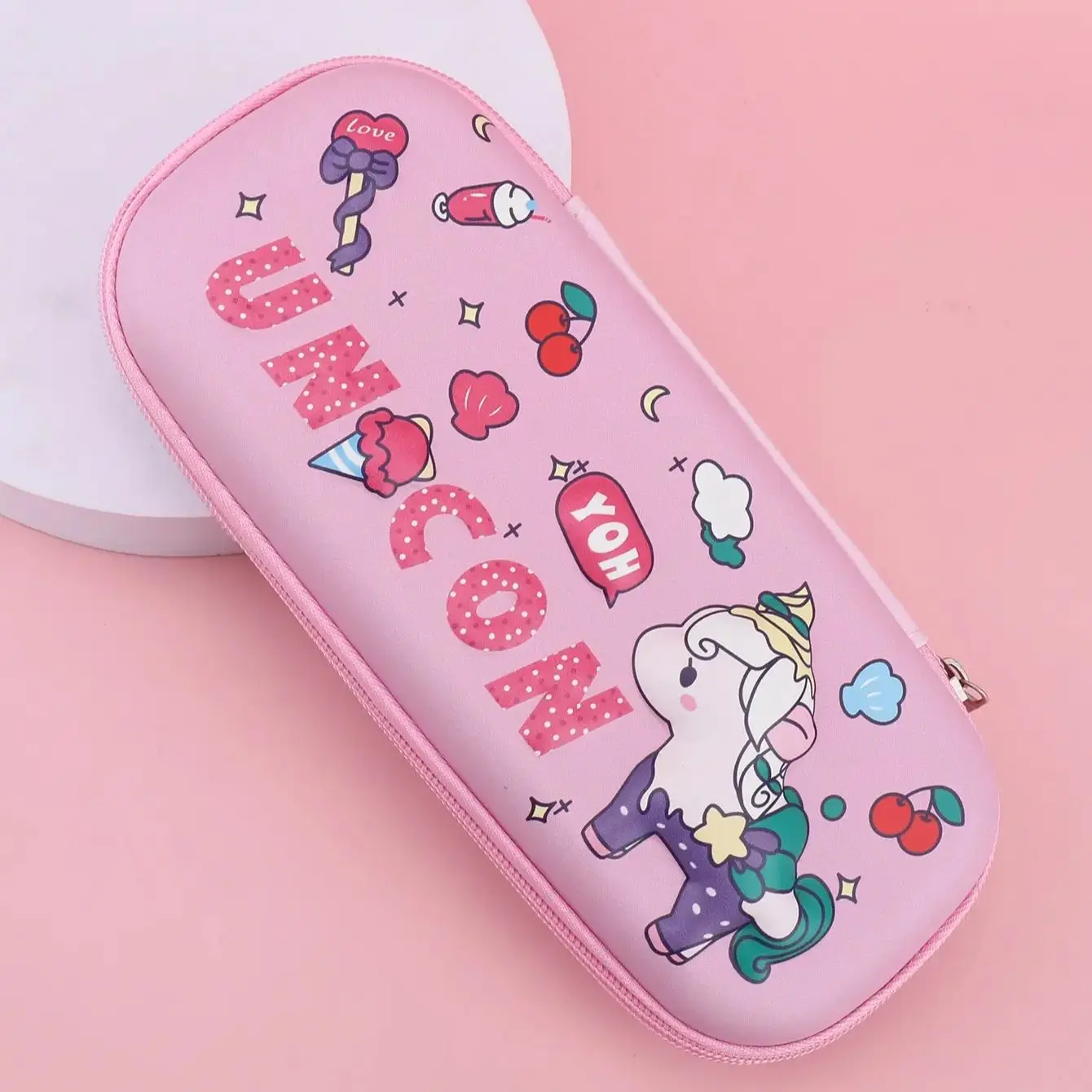 

3D карандаш с единорогом, школьная сумка для хранения канцелярских принадлежностей, милый пенал с тремя отделениями