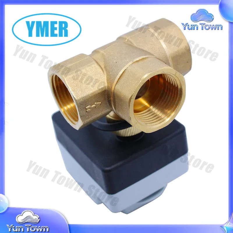 Electric Three-way Ball Valve BVM220 with Manual Function for YMER HVAC