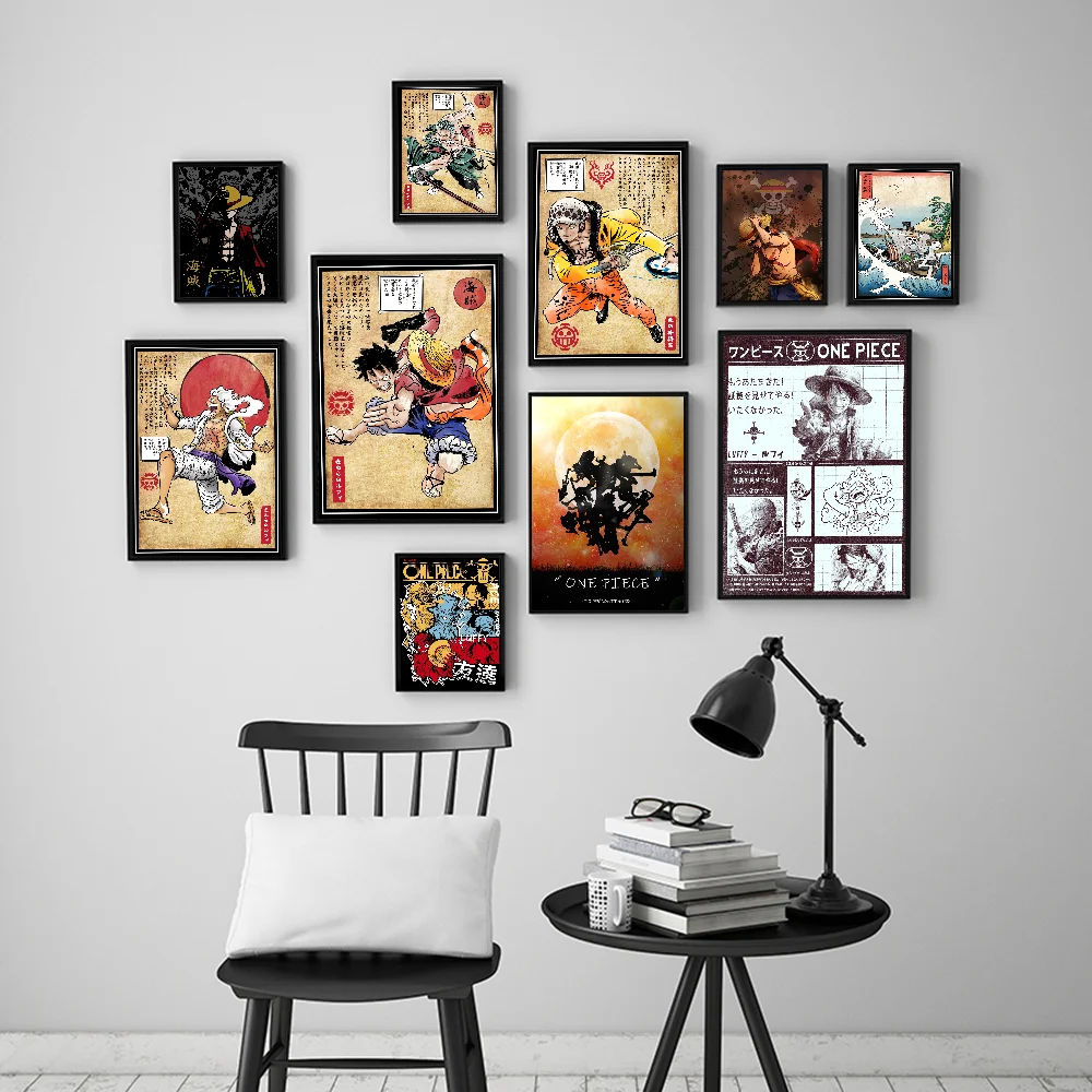 Hot One Anime P-Piece Whitepaper Poster HD Quality Poster Wall Art Painting Study Room Wall Decor