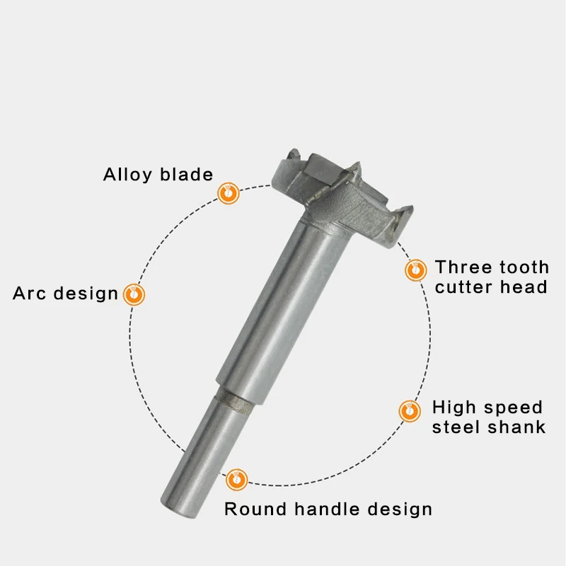 15mm~100mm Forstner Carbon Steel Boring Drill Bits Woodworking Self Centering Hole Saw Set Tungsten Carbide Wood Cutter Tools