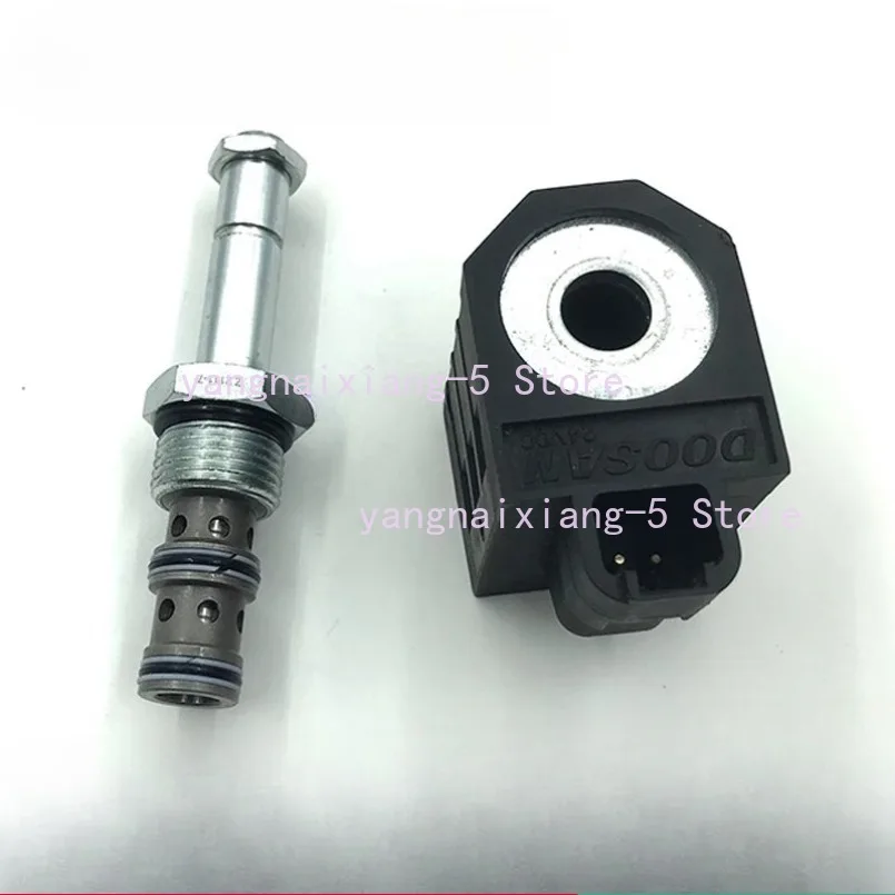For Hyundai R60-7/80/150/215/225/305/335-7 Pilot Safety Lock Solenoid Valve Coil Valve Core Excavator Parts 1PC