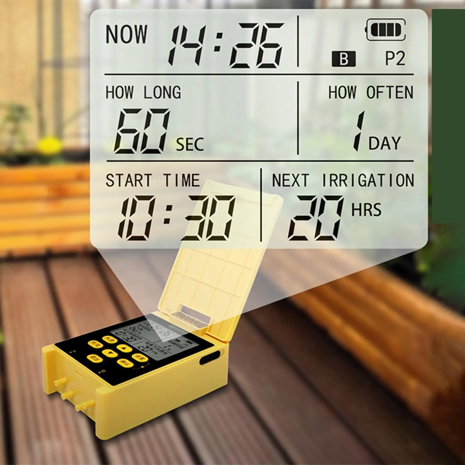 

Plant Waterer Solar Powered Watering System with Intelligent Timer Automatic Garden Irrigation Device for Balcony