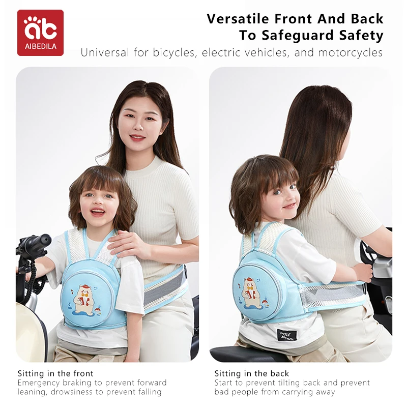 AIBEDILA bébé sécurité moto ceinture enfant siège équitation harnais moto bébé sangles souffle Anti-chute perte Protection ceinture