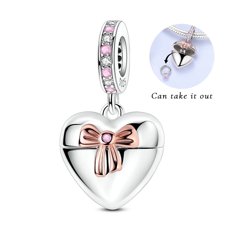 Charms 925 Sterling Silver Infinite Love Pendant For 3mm Bracelet DIY Women Valentine's Day Jewelry Gift