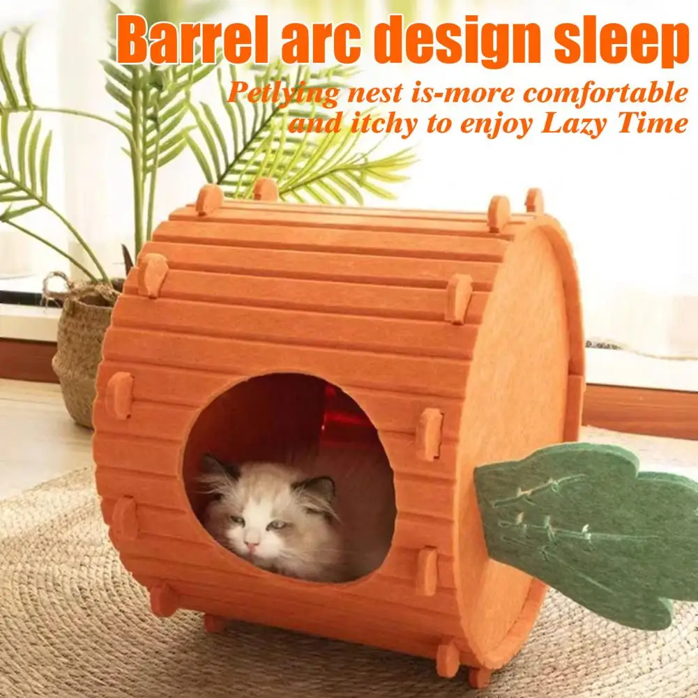 Cat Nest Scratching Board Foldable Scratch Resistant Cat House Furniture for Multiple Cats Vertical Cat Hideaway Space for Up