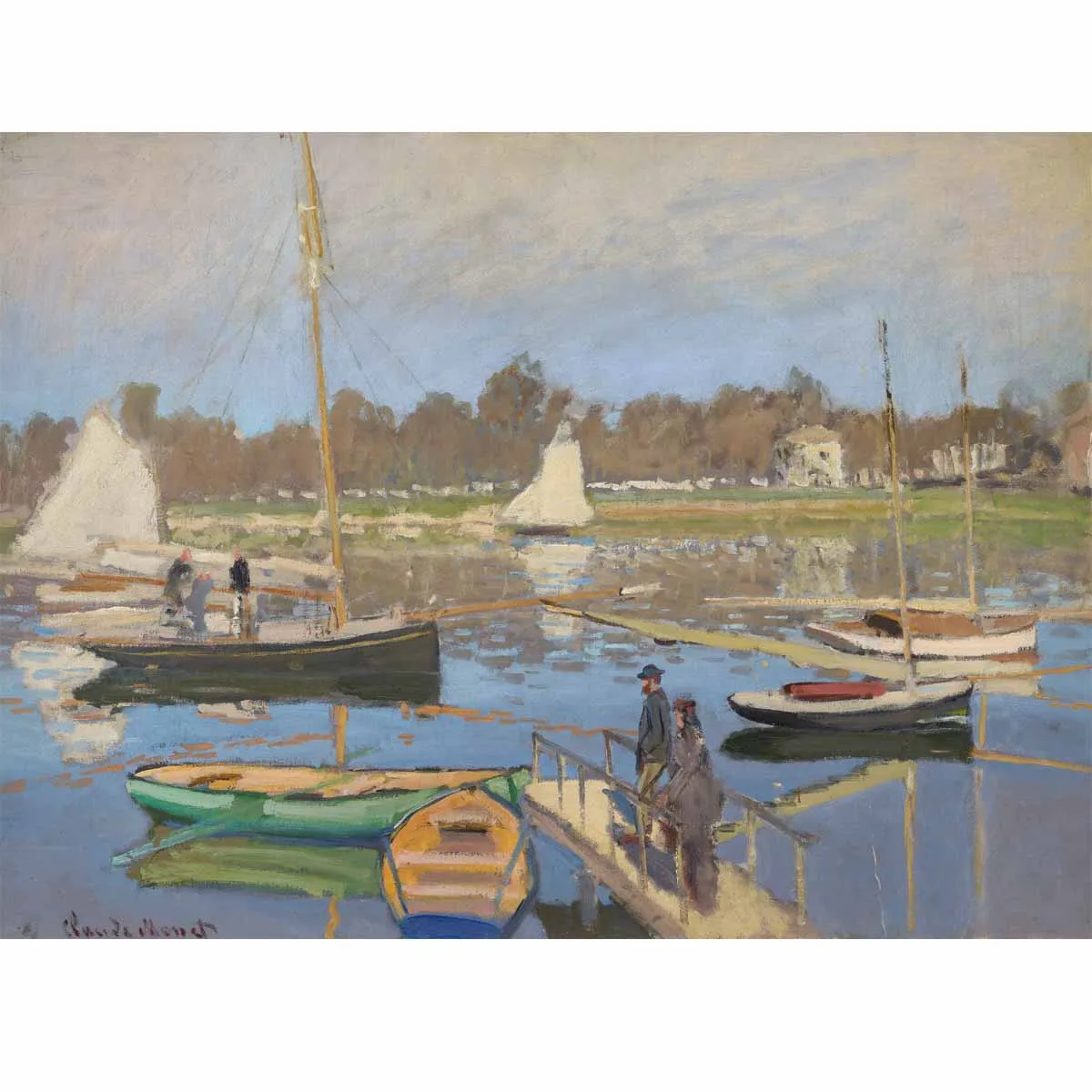 Claude Monet oil paintings,The Argenteuil basin,Landscape oil painting on canvas,Hand painted famous painting replica,Home decor