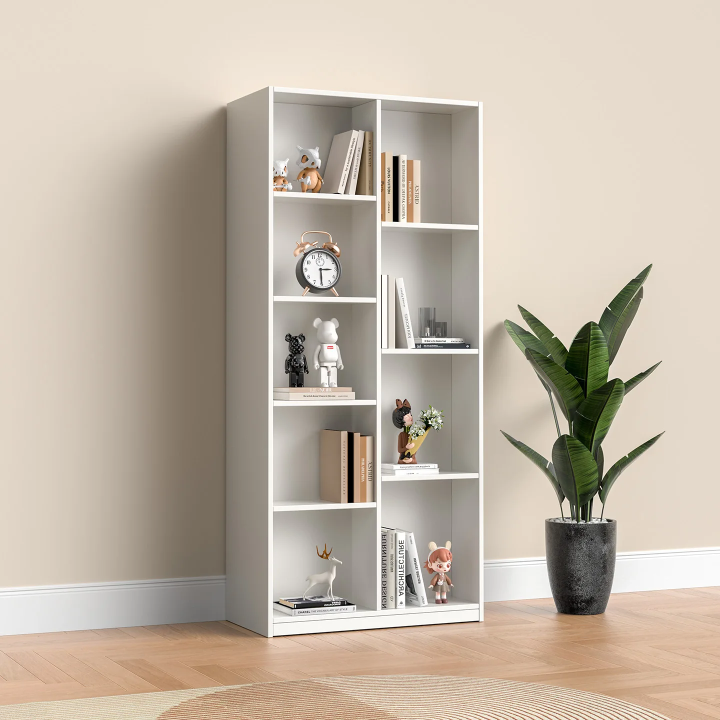 CX solid wood, storage, integrated hidden shelf, floor-to-ceiling living room study bookshelf