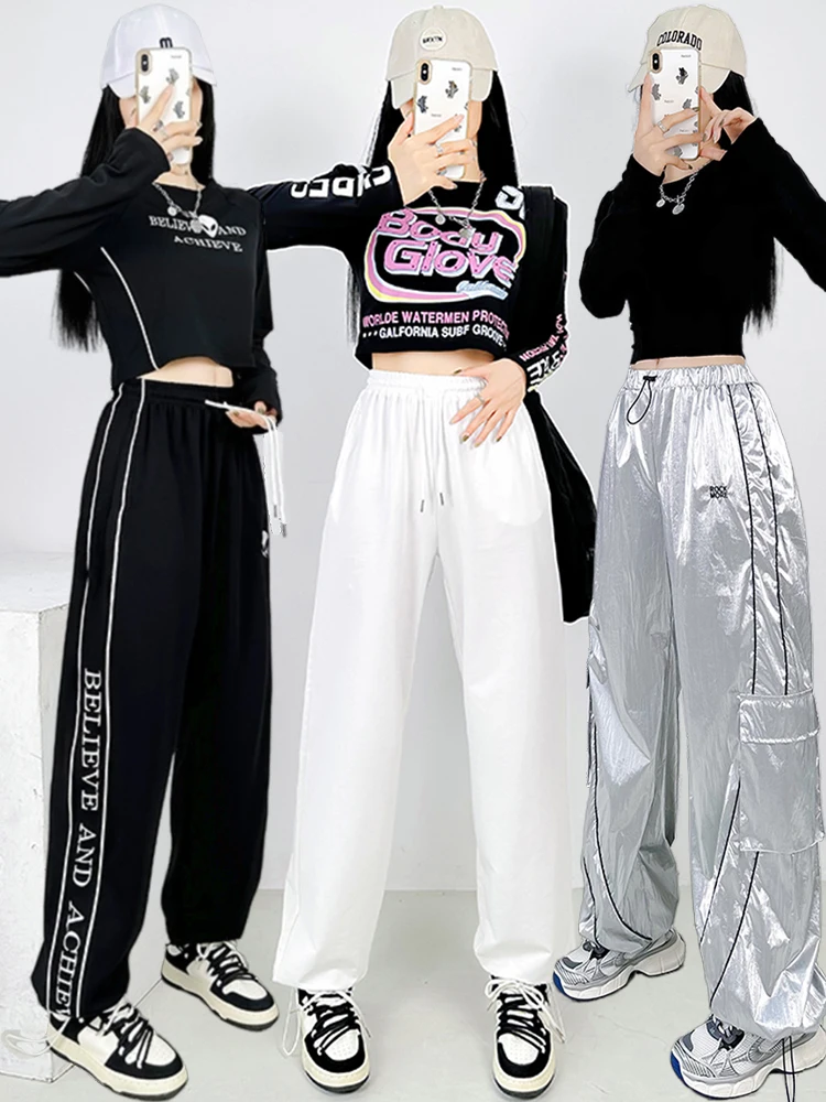 

Women's Jazz Dance Outfit Short Top Practice Suit Belly Dance Performance Costume Korean Group Dance Uniform Cotton Material