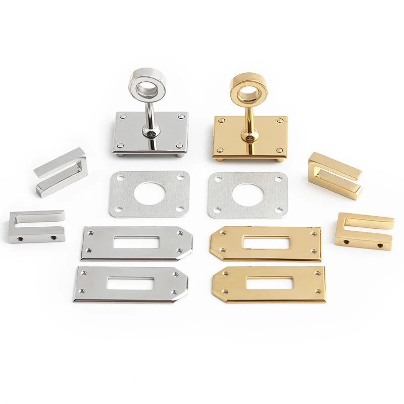 Stainless Steel Bag Locks Clasp Bag Lcok Set For Handbag Purse Tote Closures Snap Clasps DIY Craft Hardware Case Bag Accessories