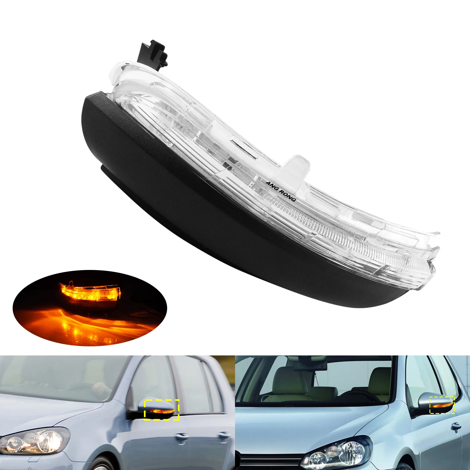 Lusterko wsteczne lewe boczne LED Światło sygnalizacyjne N/S Dla VW Golf MK6 Touran