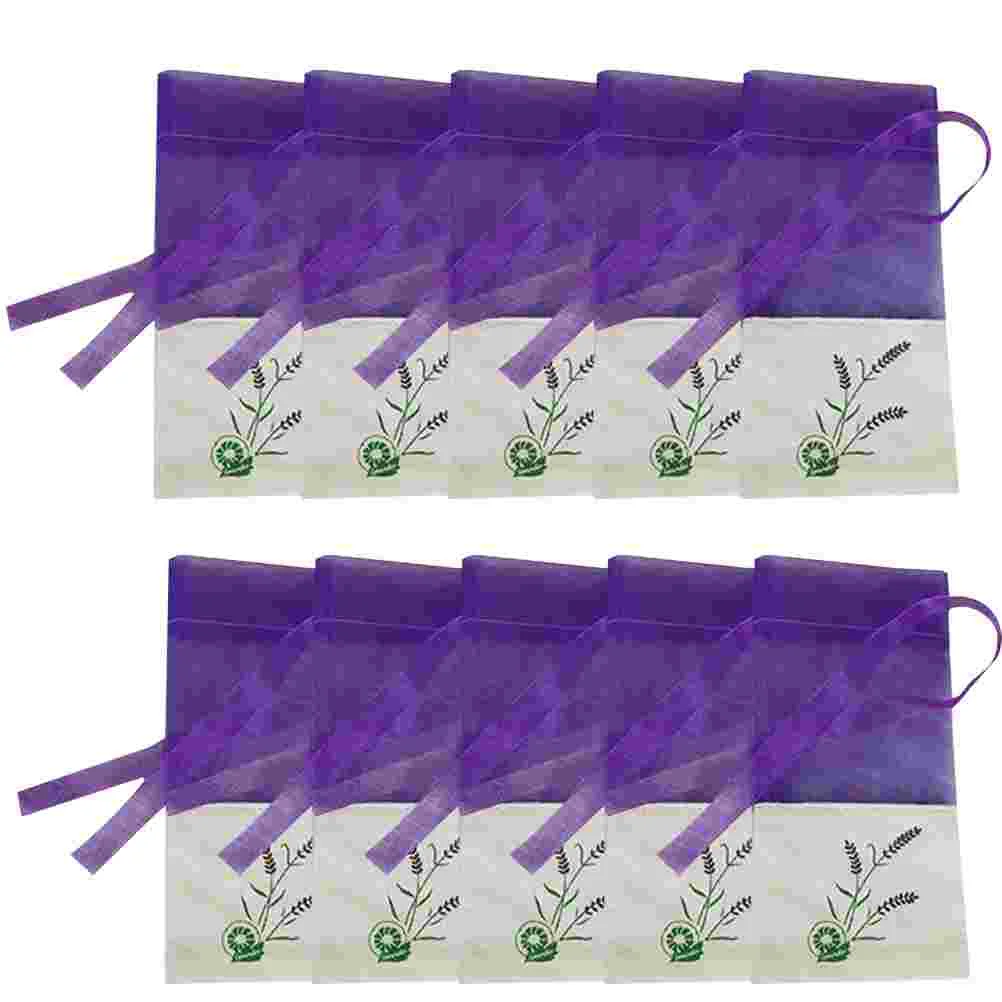 10 Pcs Empty Fragrance Wardrobe Packing Sachet Bag Clear for Gifts Lavender Car Pendants