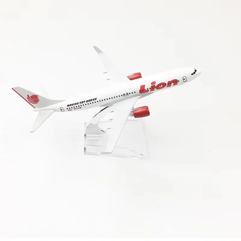 1/400 Scale 737 Alloy Aircraft Model 16 Cm B737 Lion Airlines Aircraft Model With Stand Simulation Airliner Ornament