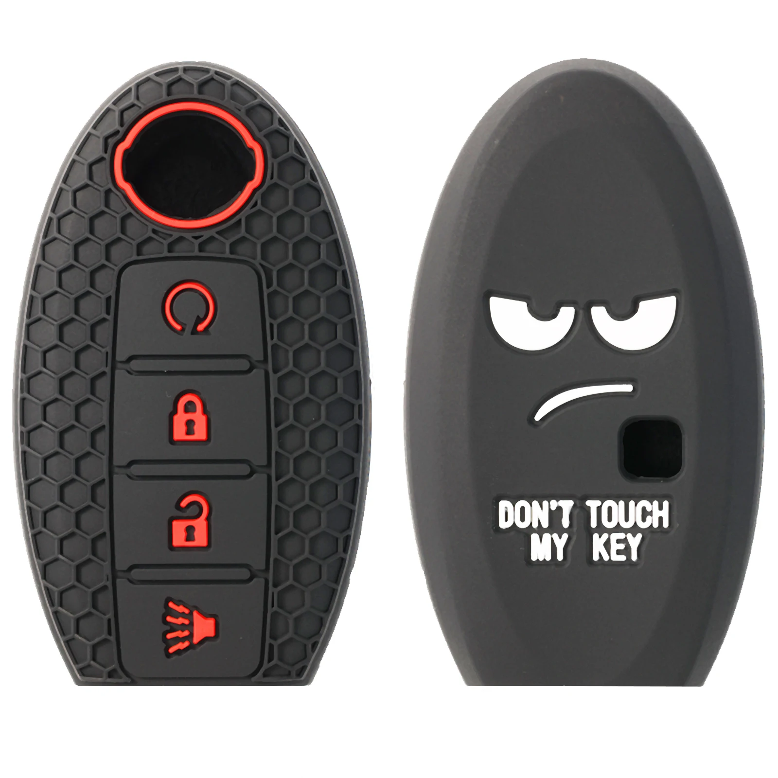 4 Button Remote Key Fob Ring Chain Case Cover Holder Shell Silicone For Nissan Titan XD Leaf Rogue Altima Maxima Versa 2020 2021 view 3