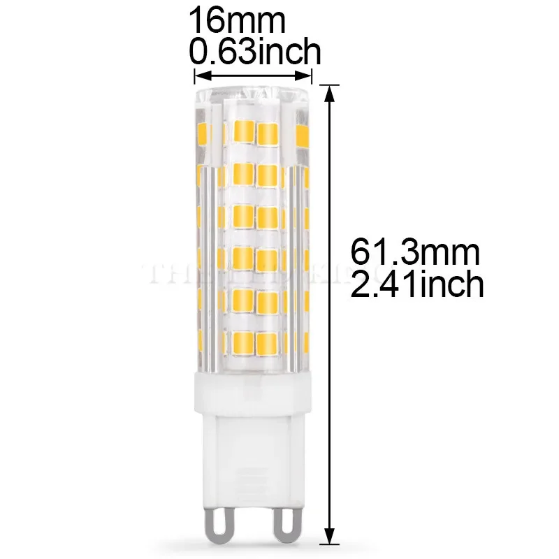 Led電球G9 ledランプ7ワット9ワット12ワット15ワットac 220v電球SMD2835 ledスポットライトシャンデリア照明ハロゲンランプ3000 18k 4000 18k 6500 18k