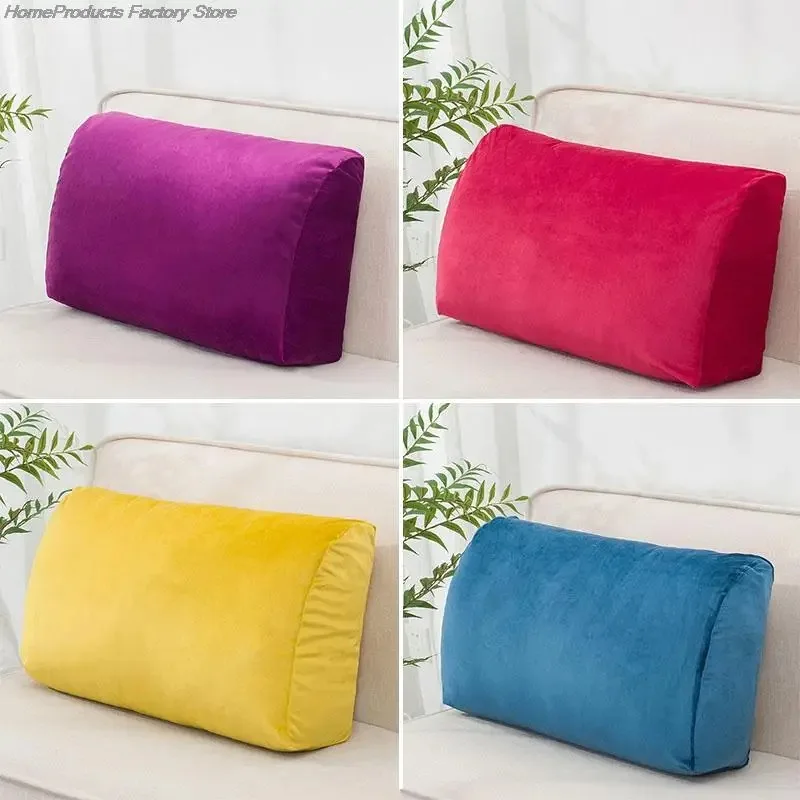 

Soft Velvet Sofa Back Cushion Cover Without Fillings Bed Headboard Pillow Case Home Lazy Bedside Backrest Cushion No Core