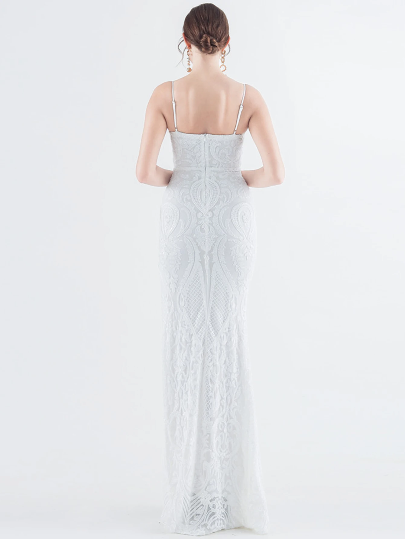 Vestido sexi de verano con lentejuelas y espalda descubierta para mujer, vestidos elegantes para cóctel y graduación, vestidos largos de noche de boda de lujo para mujer