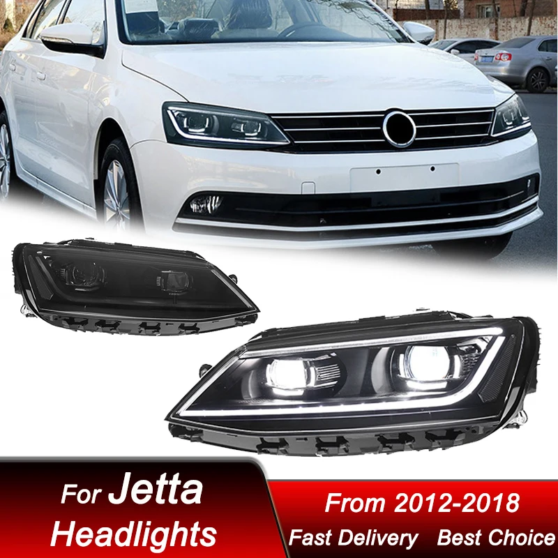 

Pop Car Led Headlights For Volkswagen VW Jetta 2012-2018 new style full LED Auto Headlamp Assembly Projector Lens Accessories Ki