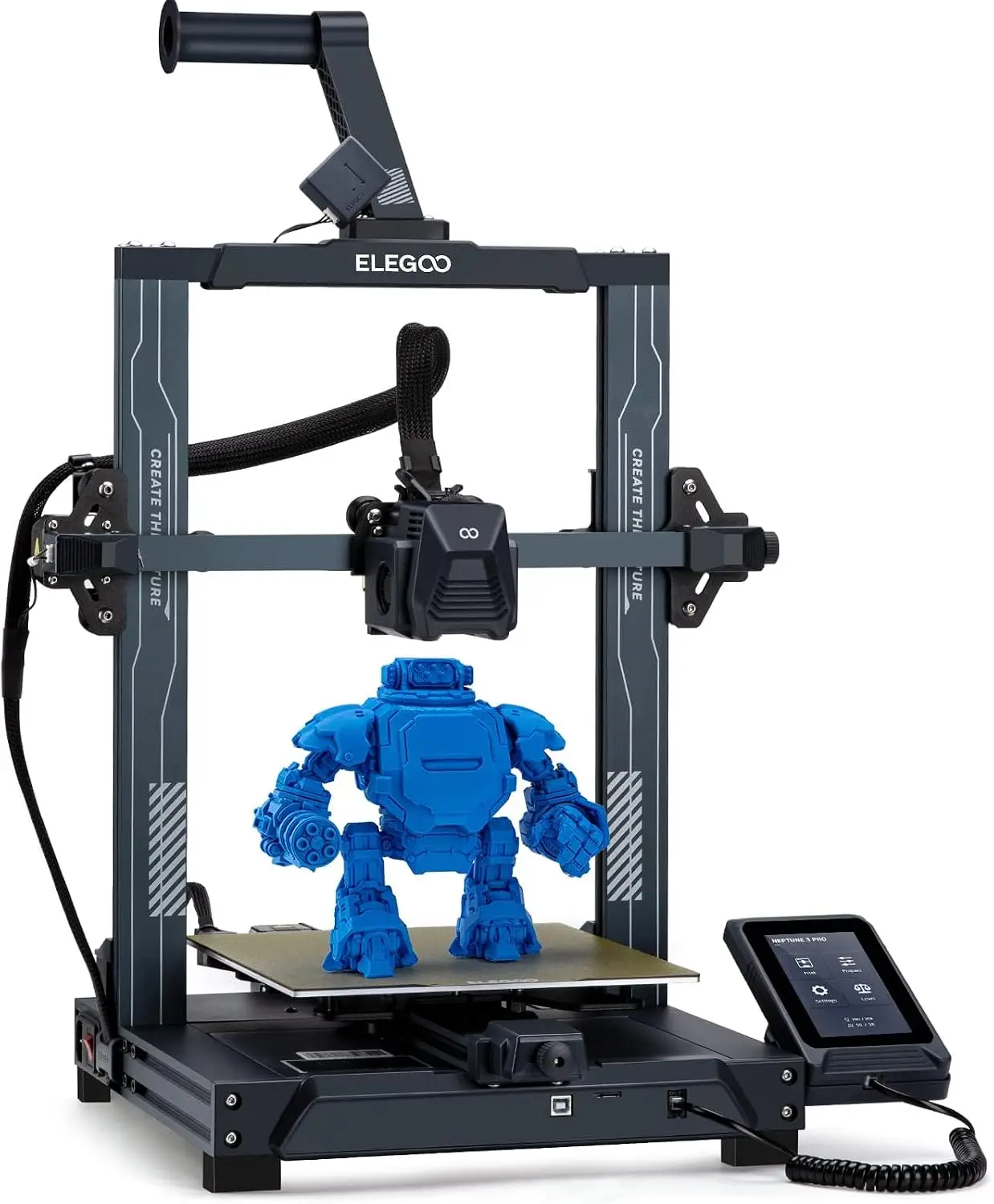 3D Printer Quick Assembly Auto Leveling Direct Drive Extruder PEI Flexible Platform Removable Touchscreen 885x885x11 Inch Printi