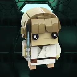 Gobricks MOC Space Wars Lukes Skywalkered Brickheadz Building Block set Action Character Warriors Collect Brick Toys Kids Gifts