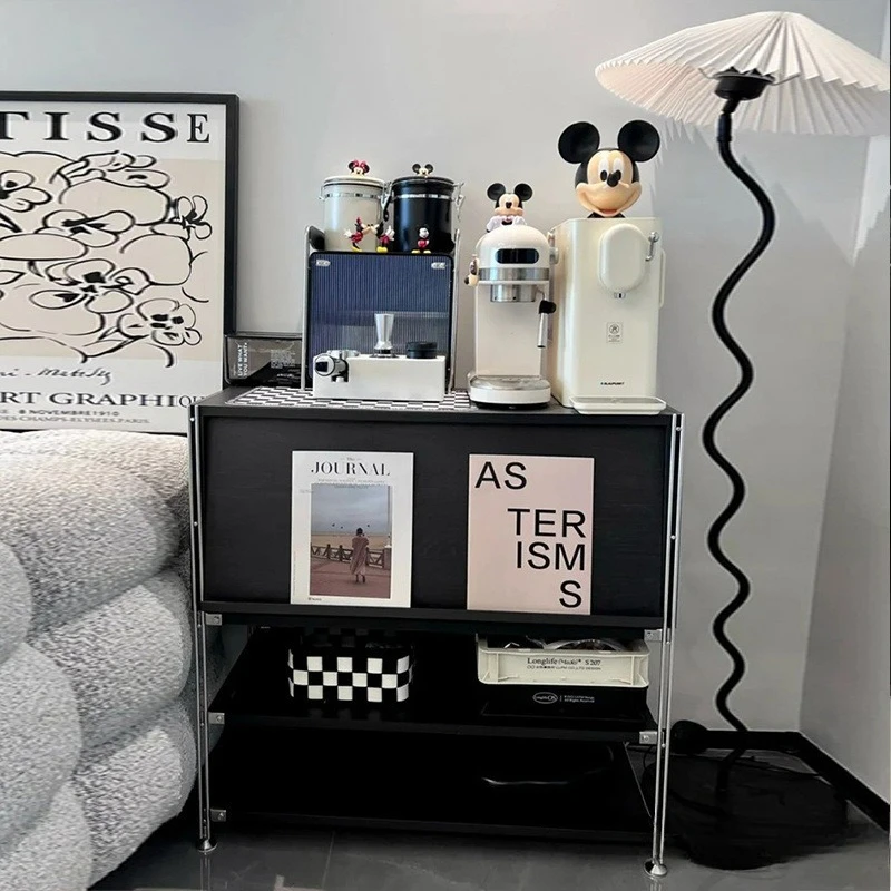 Household new Chinese display cabinet Bedroom study Versatile storage Bedside table Living room storage cabinet Adjustable