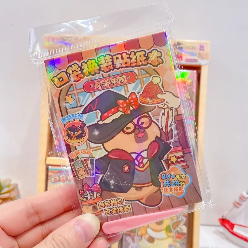 

Карманная наклейка Kapibara, книга Doudou, милая мультяшная наклейка для ручного счета, портативная книга