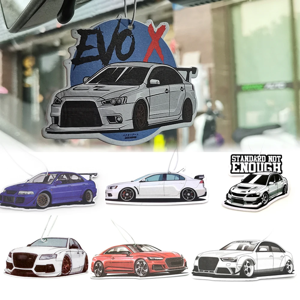 Car Rearview Mirror Perfume Auto Air Freshener Hanging For Audi S4 S6 A6 Interior Pendant Accessories For MITSUBISHI EVO