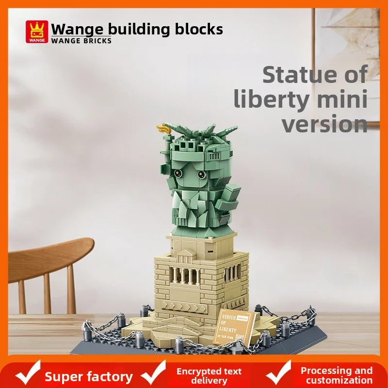 Urocze klocki konstrukcyjne - Statua Wolności, mini klocki kompatybilne z ikonami USA, zabawka edukacyjna, prezent dla dzieci od 8 lat i kolekcjonerów atrakcji.